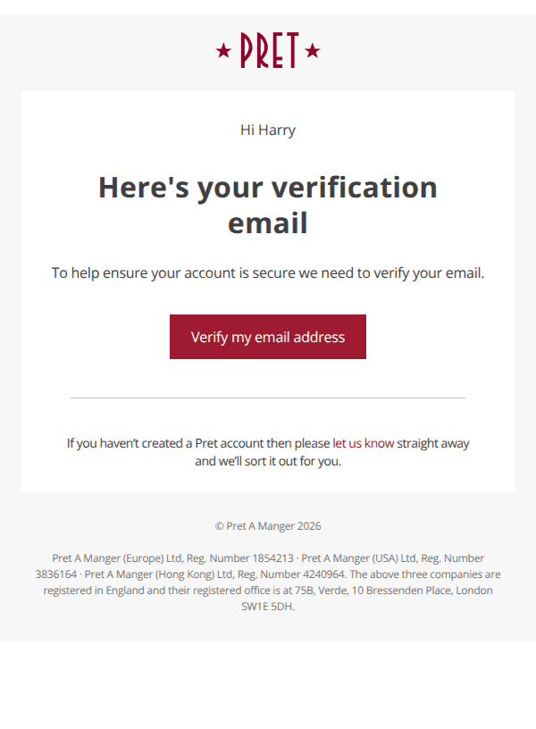 Verify your email