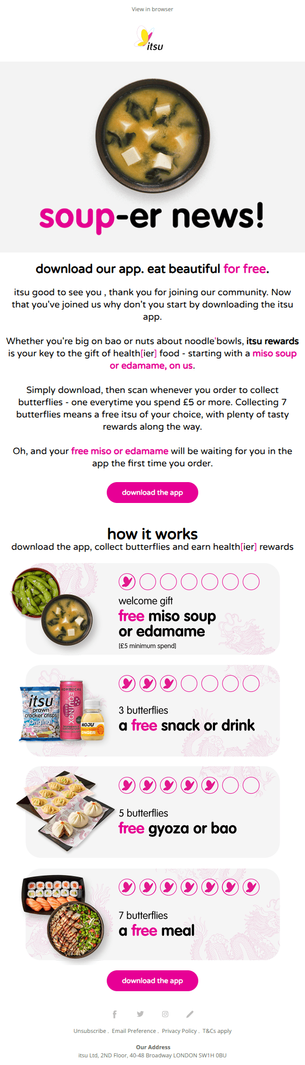welcome to itsu
