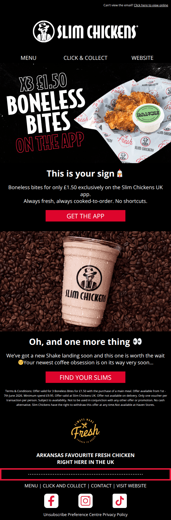 £1.50 boneless bites inside😏