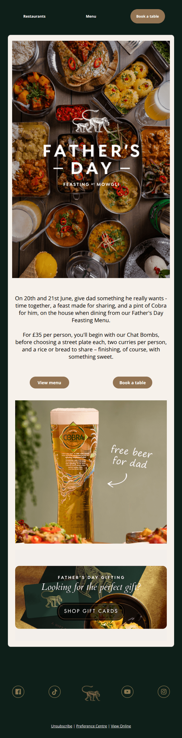 Father's Day Feasting