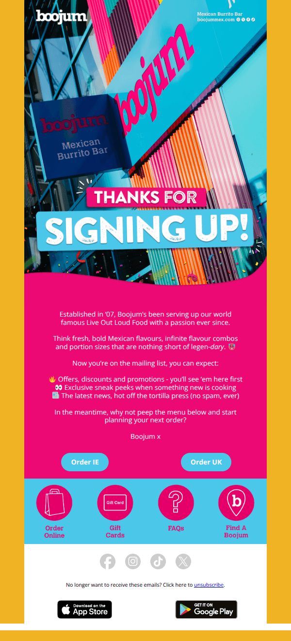You’re in, thanks for signing up! 🌯🔥