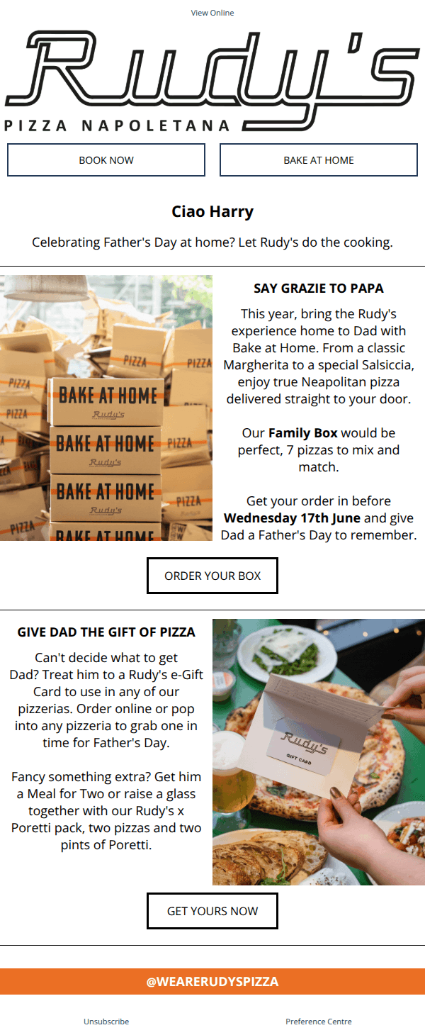 Say grazie to Papa 🍕