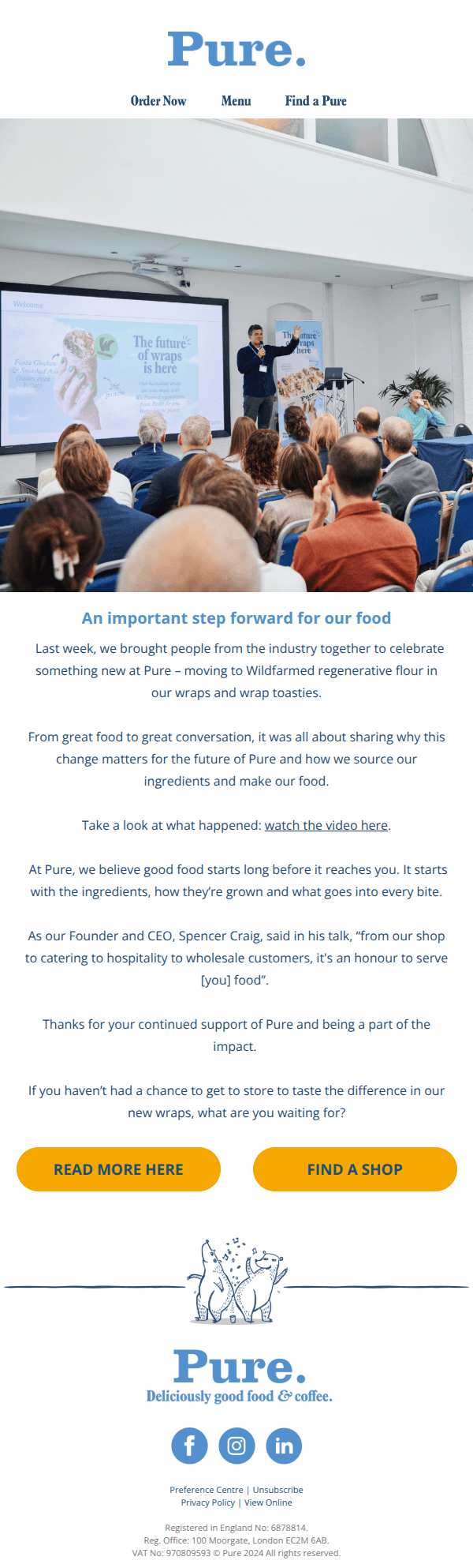 An important step forward for our food