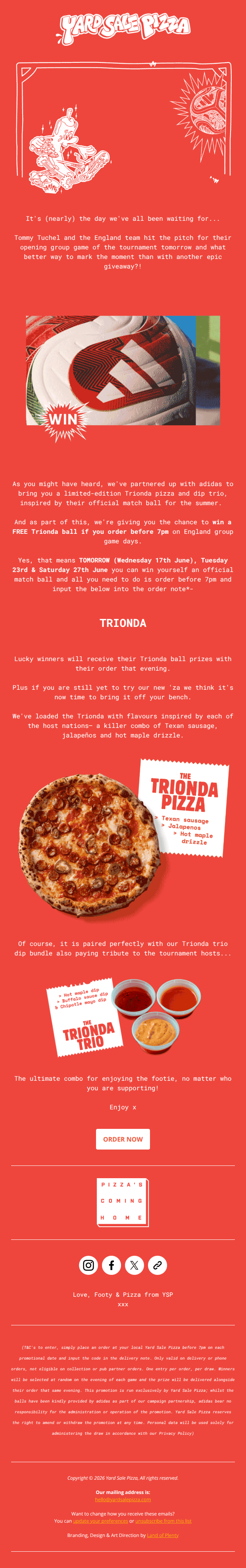 WIN AN ADIDAS TRIONDA BALL!