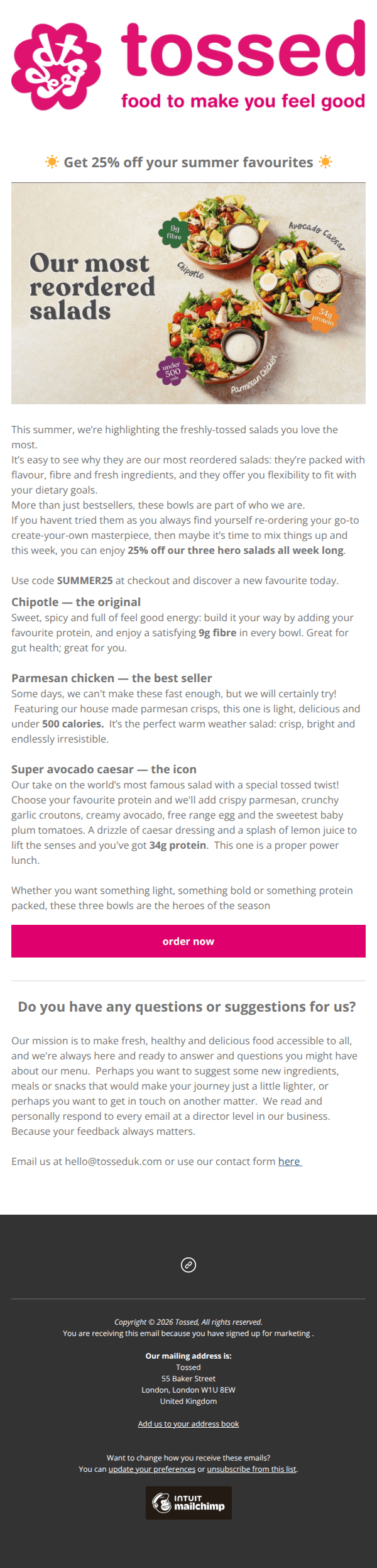 25% off your new favourite salad