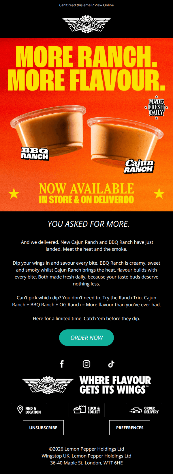 More Ranch. More Flavour.