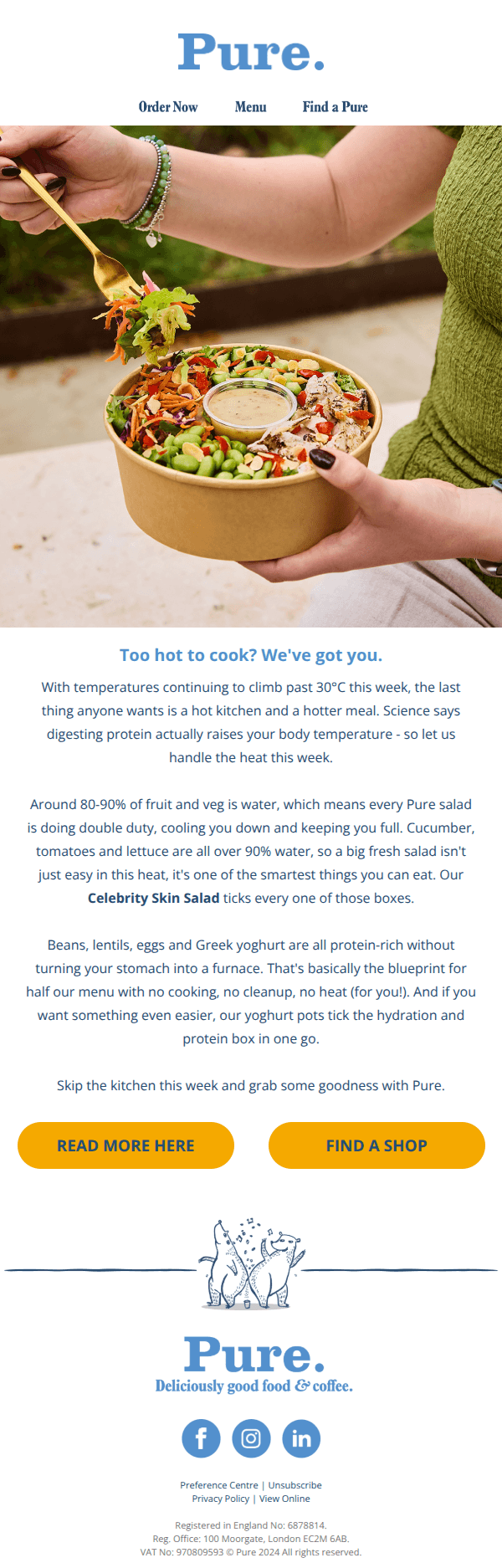 Too hot to cook? We've got you!