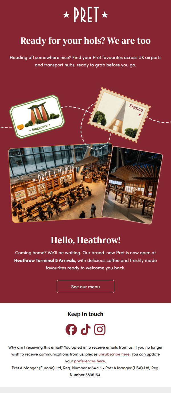Passport ✓ Boarding pass ✓ Pret ✓
