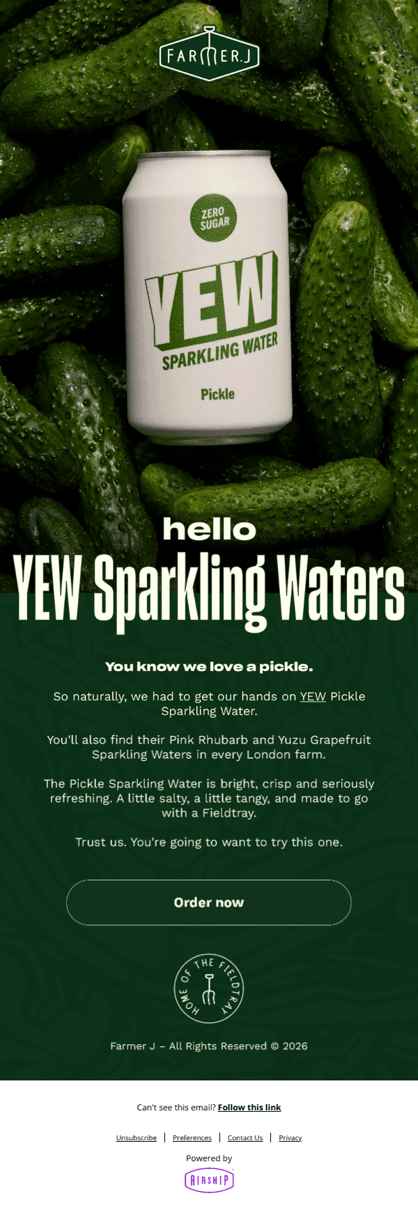 Hello, YEW Sparkling Waters 🥒