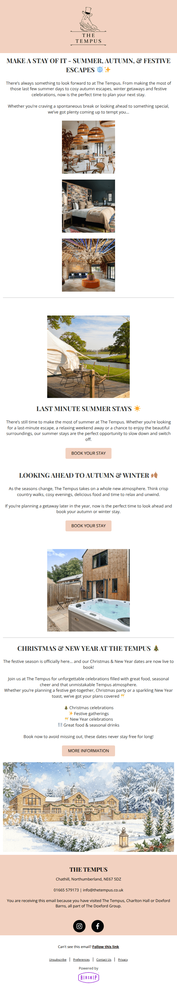 Make a Stay of It - Summer & Autumn Escapes