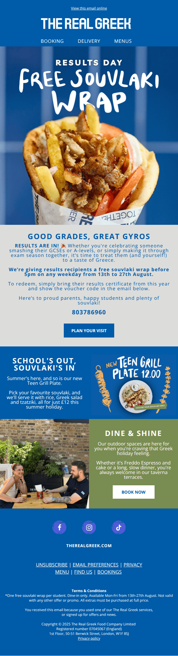Good grades, great gyros 👏