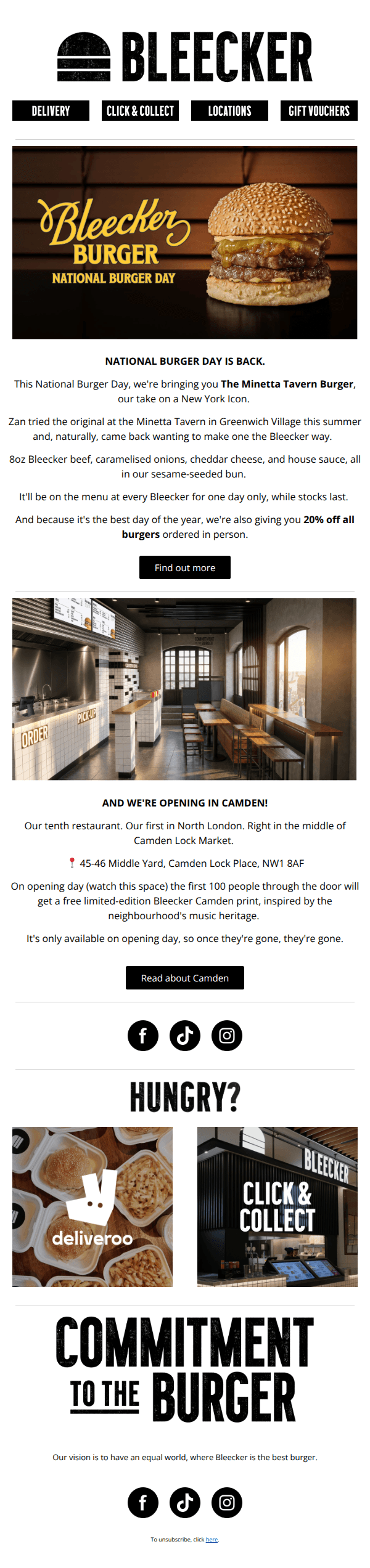National Burger Day is back. And we're opening Camden.
