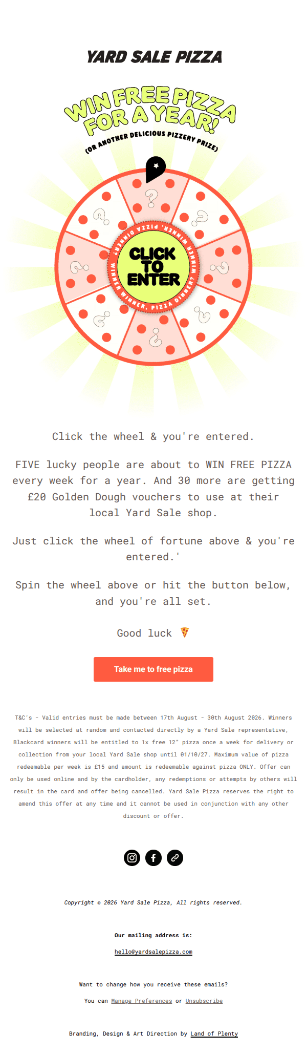 3 Seconds to Win FREE PIZZA for a Year! 🍕