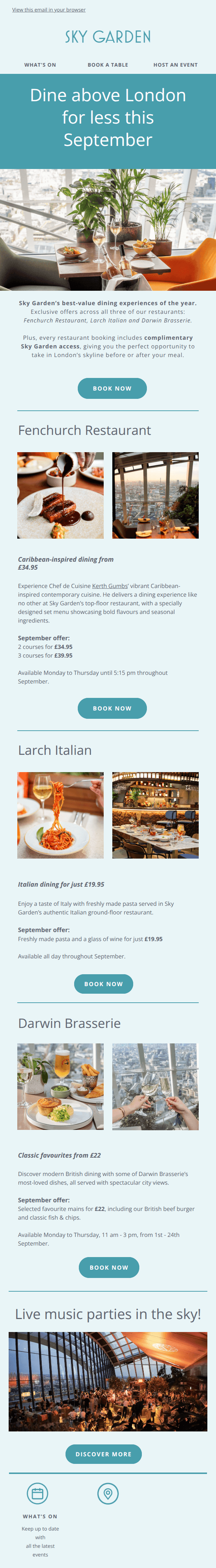 Exclusive Dining Offers this September🌿