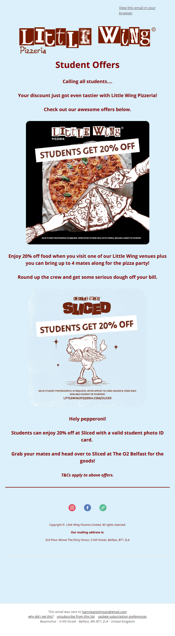 Student Offers