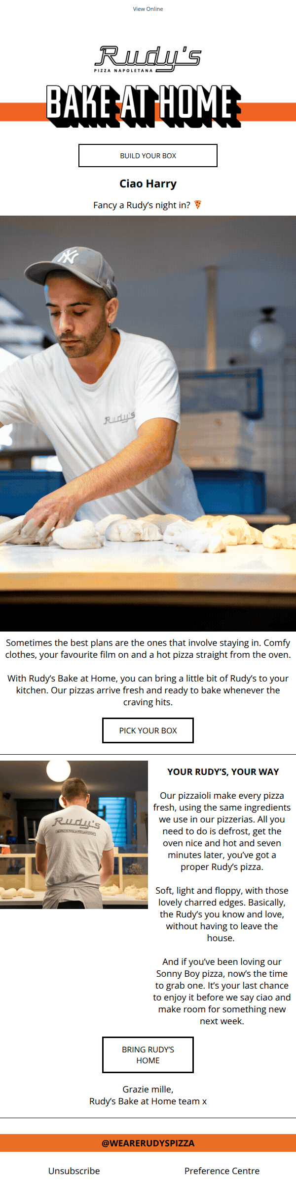 Bring Rudy’s home 🍕