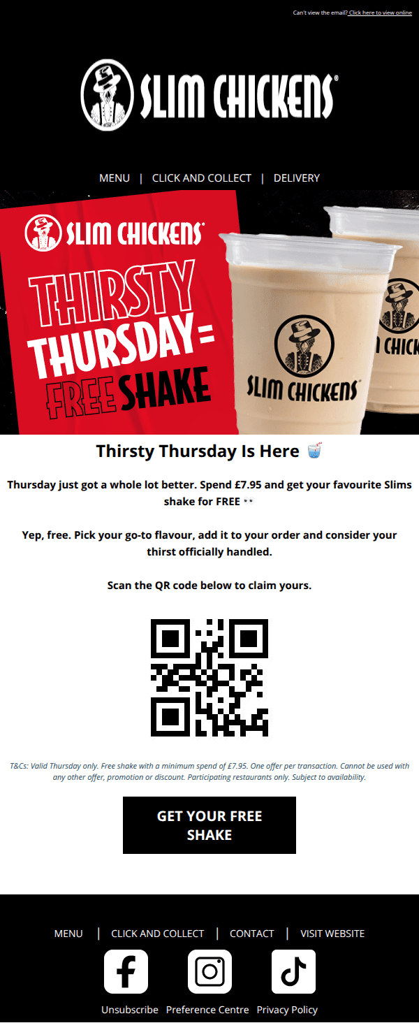 Grab a Free Shake - Today Only!