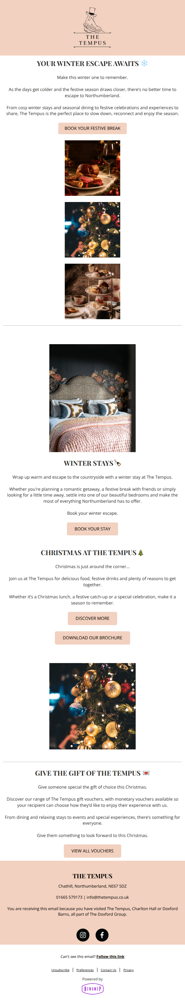 Make It a Season to Remember at The Tempus ❄️