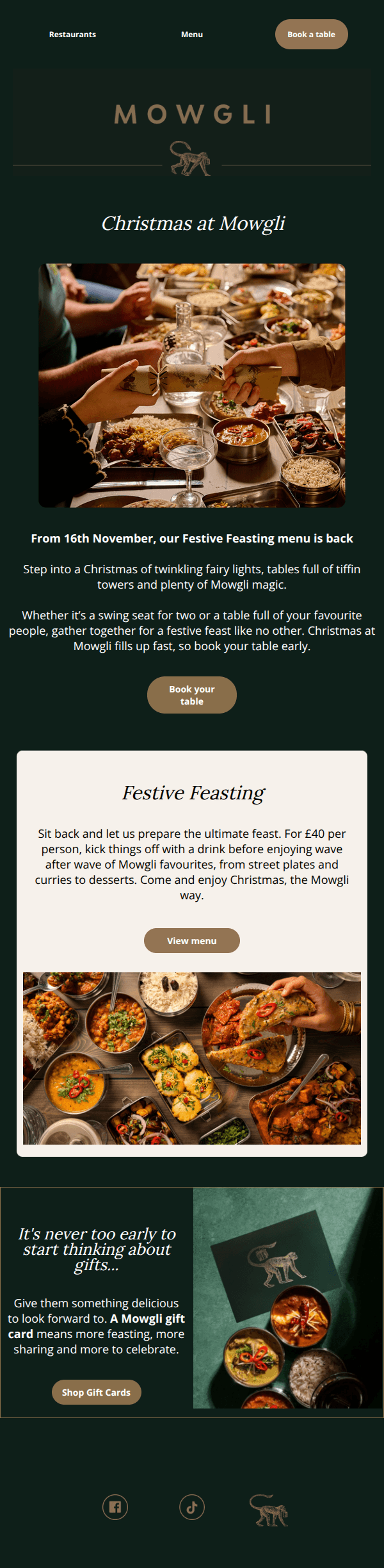 Christmas bookings are open!