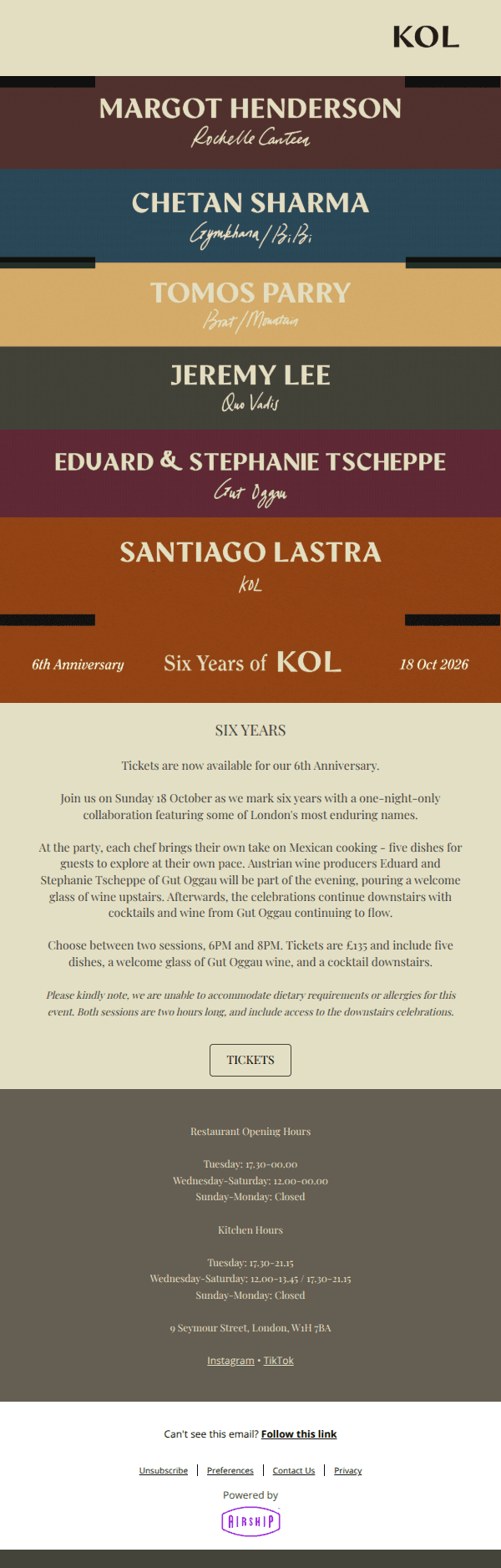 Six Years of KOL