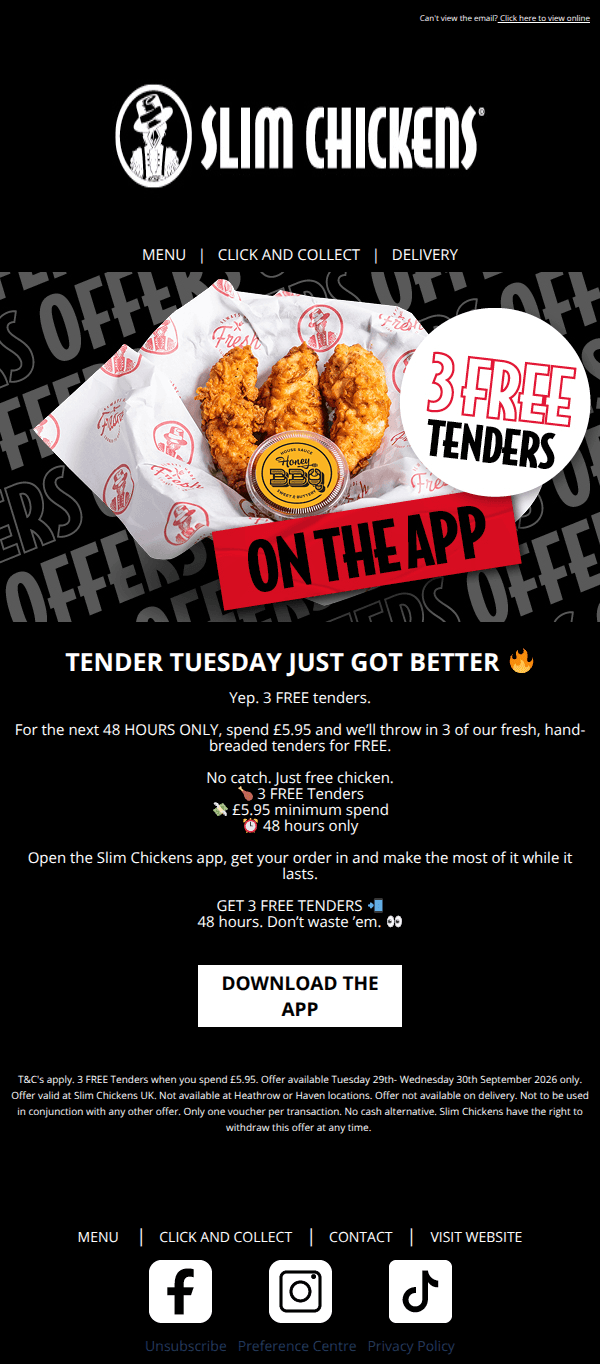 Free Tenders Inside 🍗