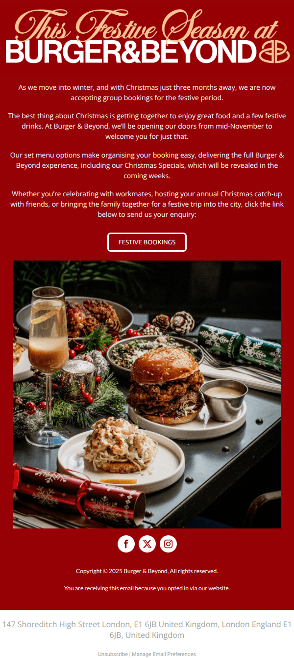 Festive Group Bookings 🎄