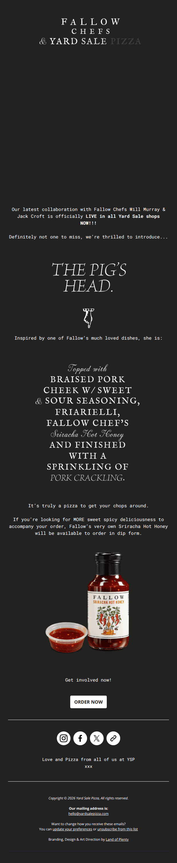 YSP x Fallow Chefs is LIVE…