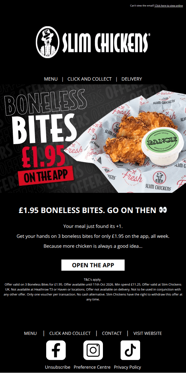 3 Boneless Bites for £1.95? Go on then 🍗