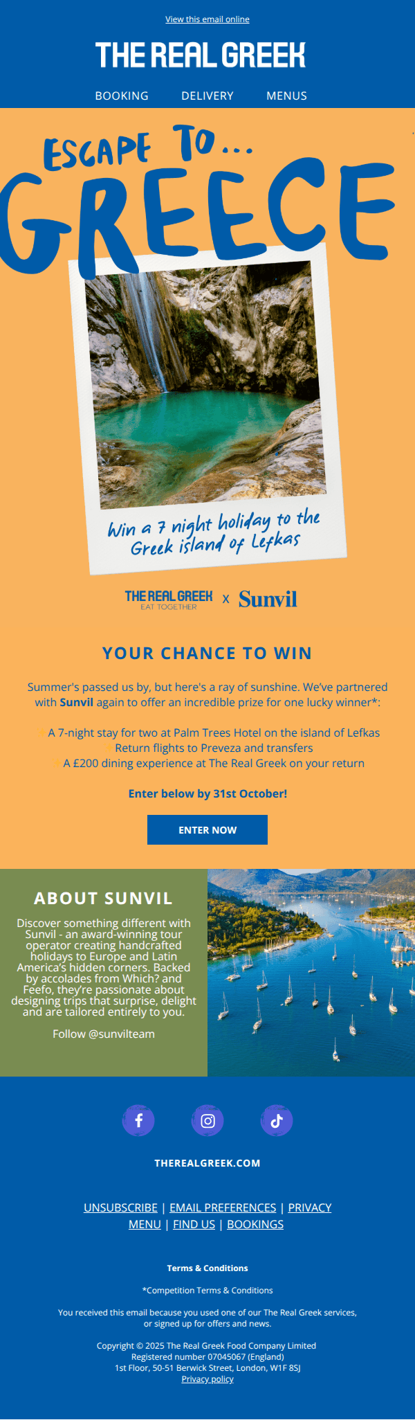 Win a holiday to the Greek island of Lefkas 🏖️