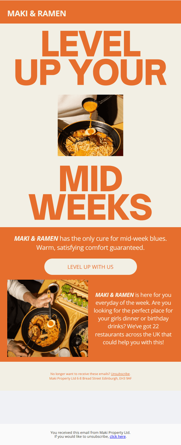 We have the only cure for mid-week blues
