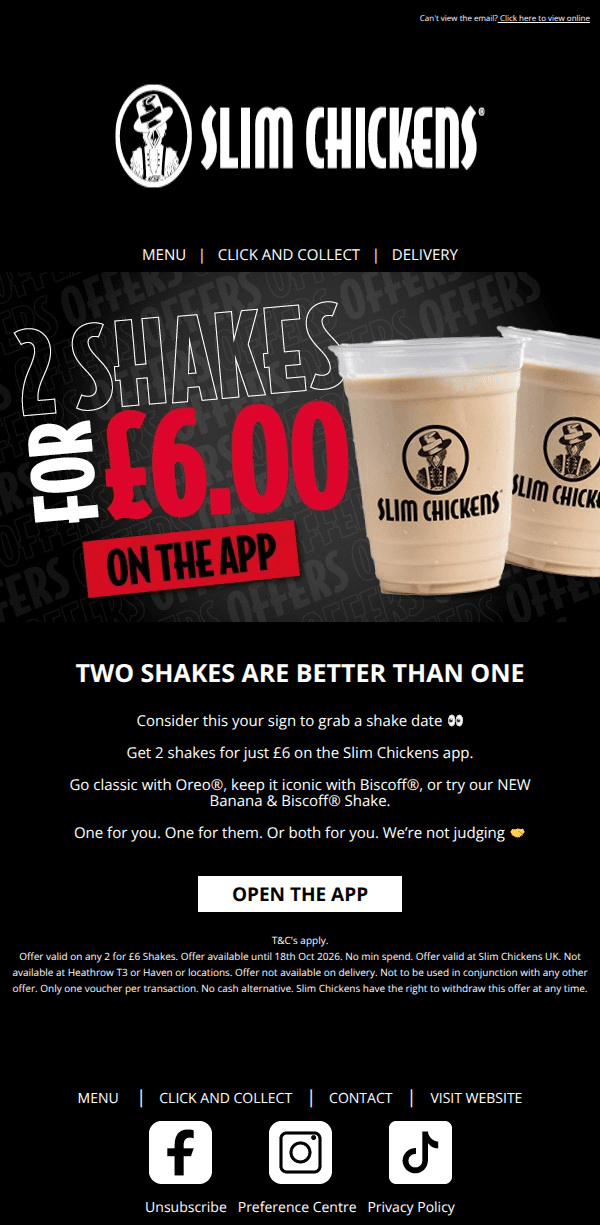 2 shakes. £6. You + who? 👀🥤