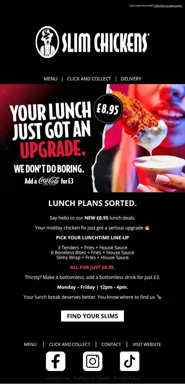 Lunch for £8.95 🔥