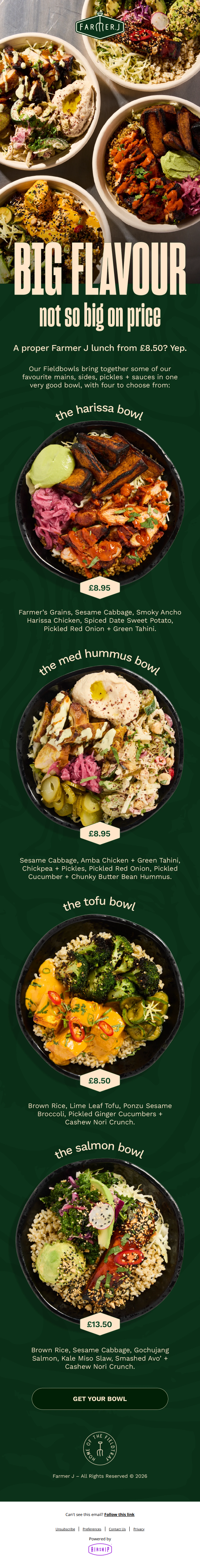 Fieldbowls from £8.50? Fork yeah.