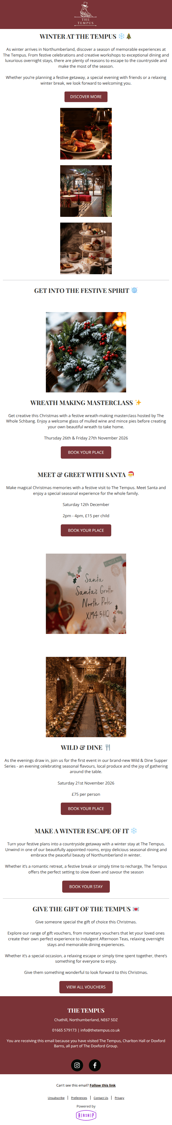 What's On This Winter at The Tempus ❄️
